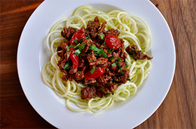 Beef Ragu and Zucchini Noodles