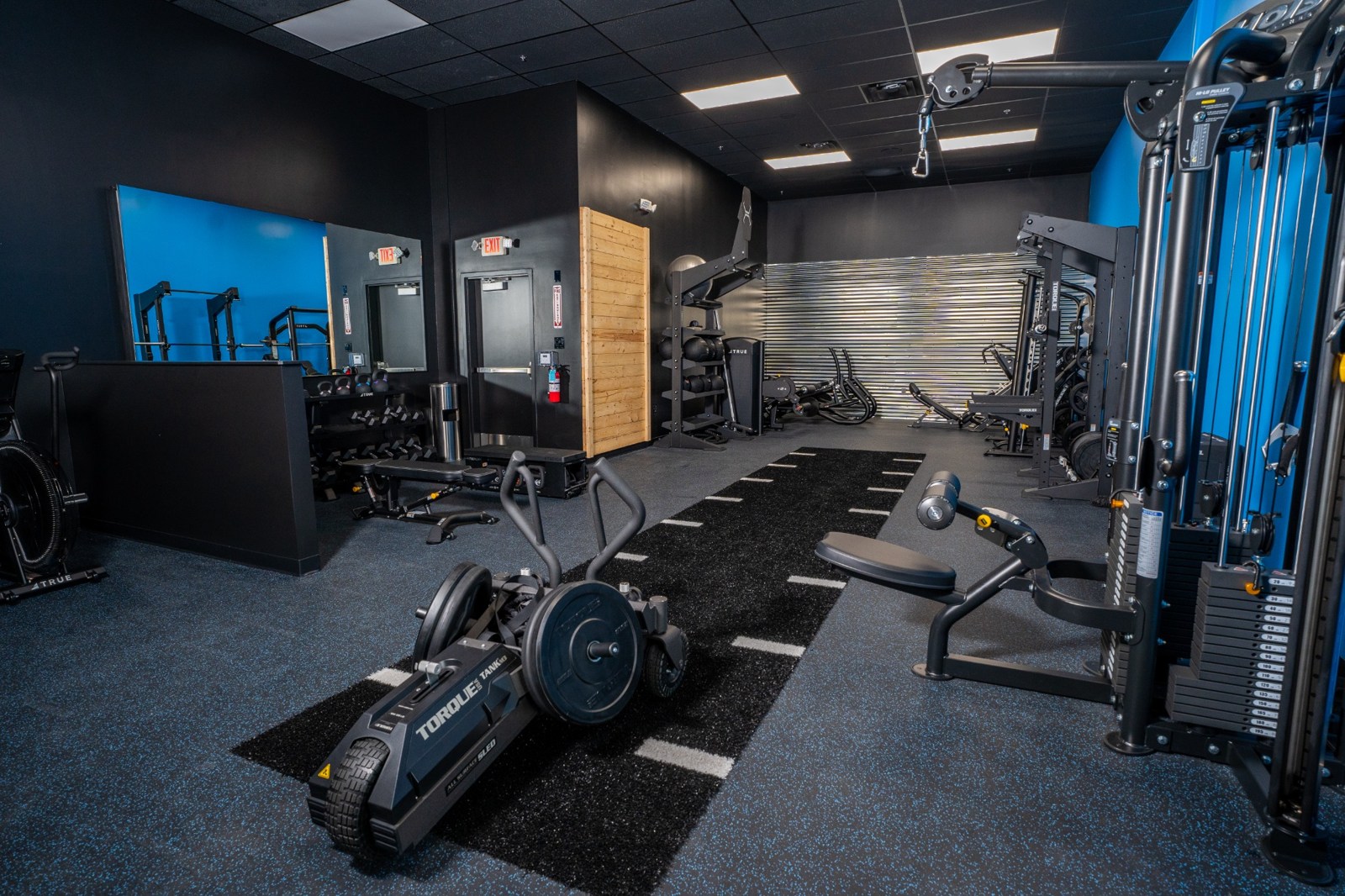 Supplied studio photograph of the personal training room